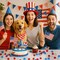 700 Pcs Mini Patriotic Vase Filler,0.5in 4th of July Star Acrylic Gems, Red White and Blue Decorations,Patriotic Centerpieces for Tables, Sensory Bin Filler